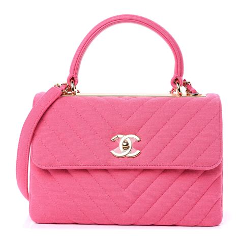 chanel chevron hot pink|CHANEL Jersey Chevron Quilted Small Trendy CC Dual Handle .